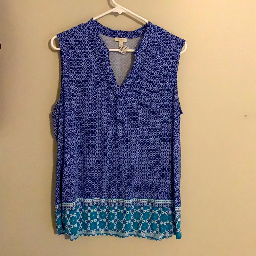 Talbots large blue tank top